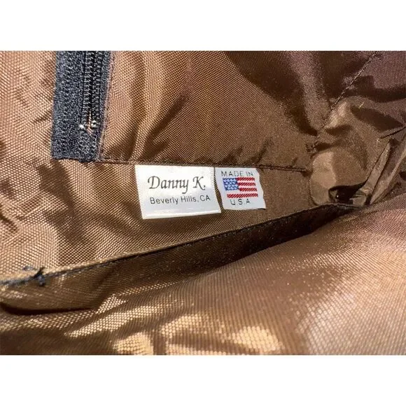 Danny K Women's Striped Shoulder Bag Black & Brown Adjustable Strap - Picture 5 of 8